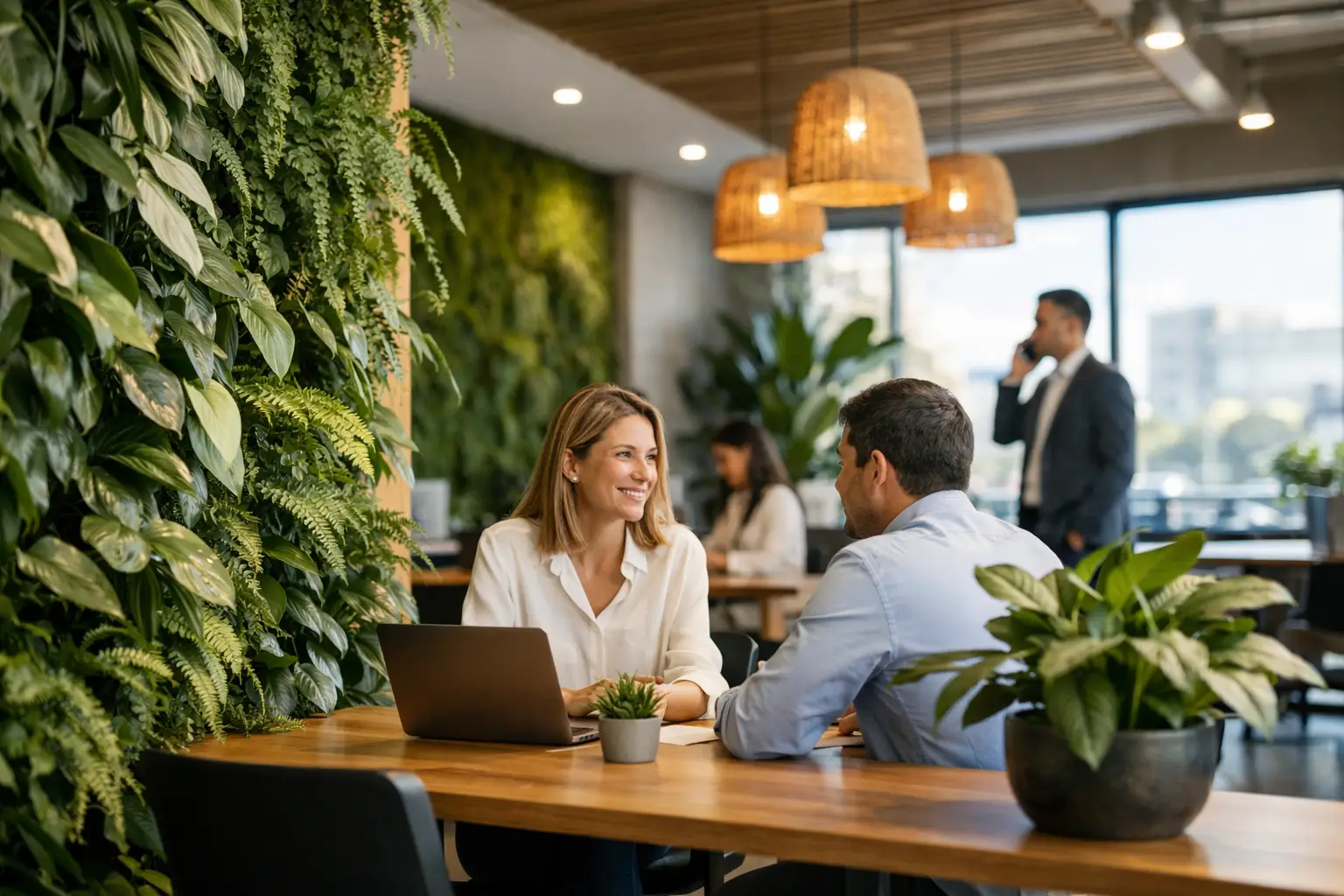 Beneficios del diseño biofílico en empresas