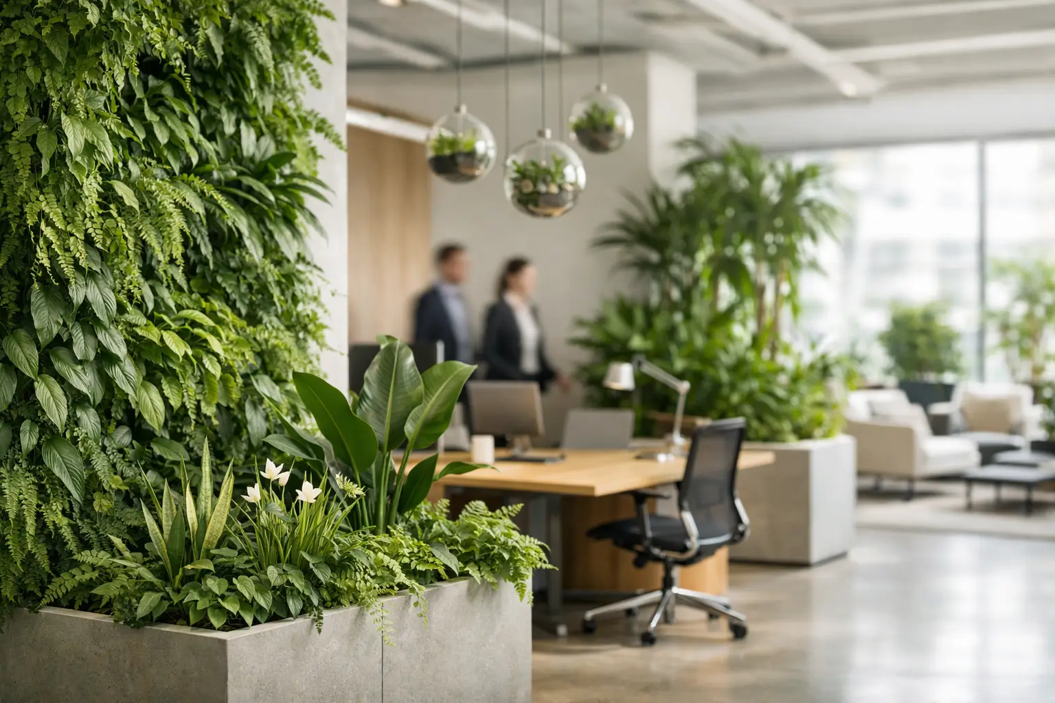 Diseño vegetal corporativo que mejora espacios