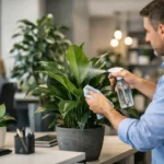 Mantenimiento de plantas en oficinas bien hecho