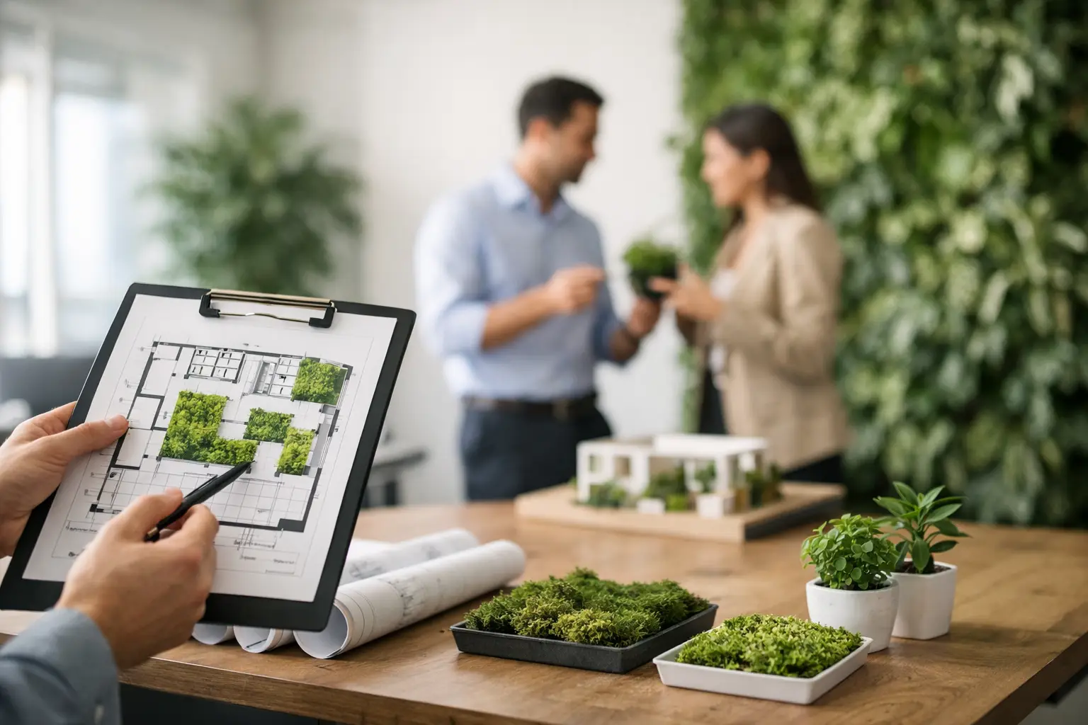 Cómo planificar una instalación vegetal corporativa